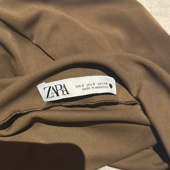 Zara brown draped top - Picture 4 of 4